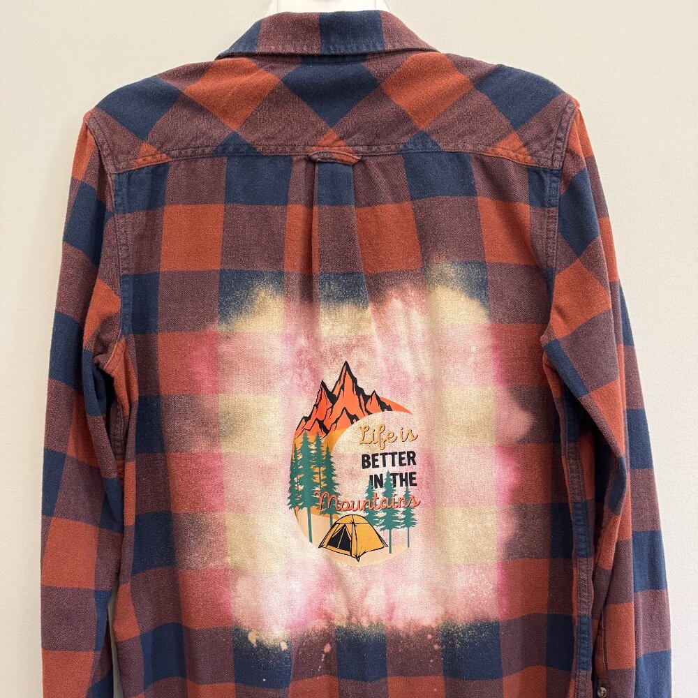 Vans Flannel Shirt Upcycled - Size Men Small - Classic Fit